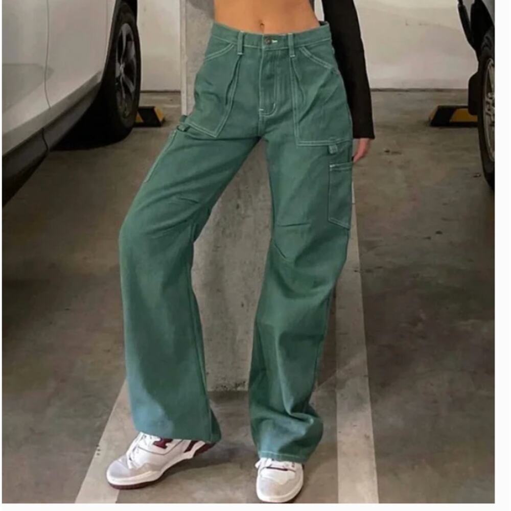 Princess Polly “Miami Vice” Green Wide Leg Pants – US 2